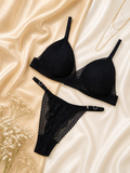 Siyah Dantelli Bralet Takımı