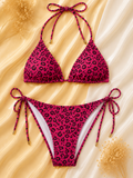 Pink Leopard Bikini Takımı
